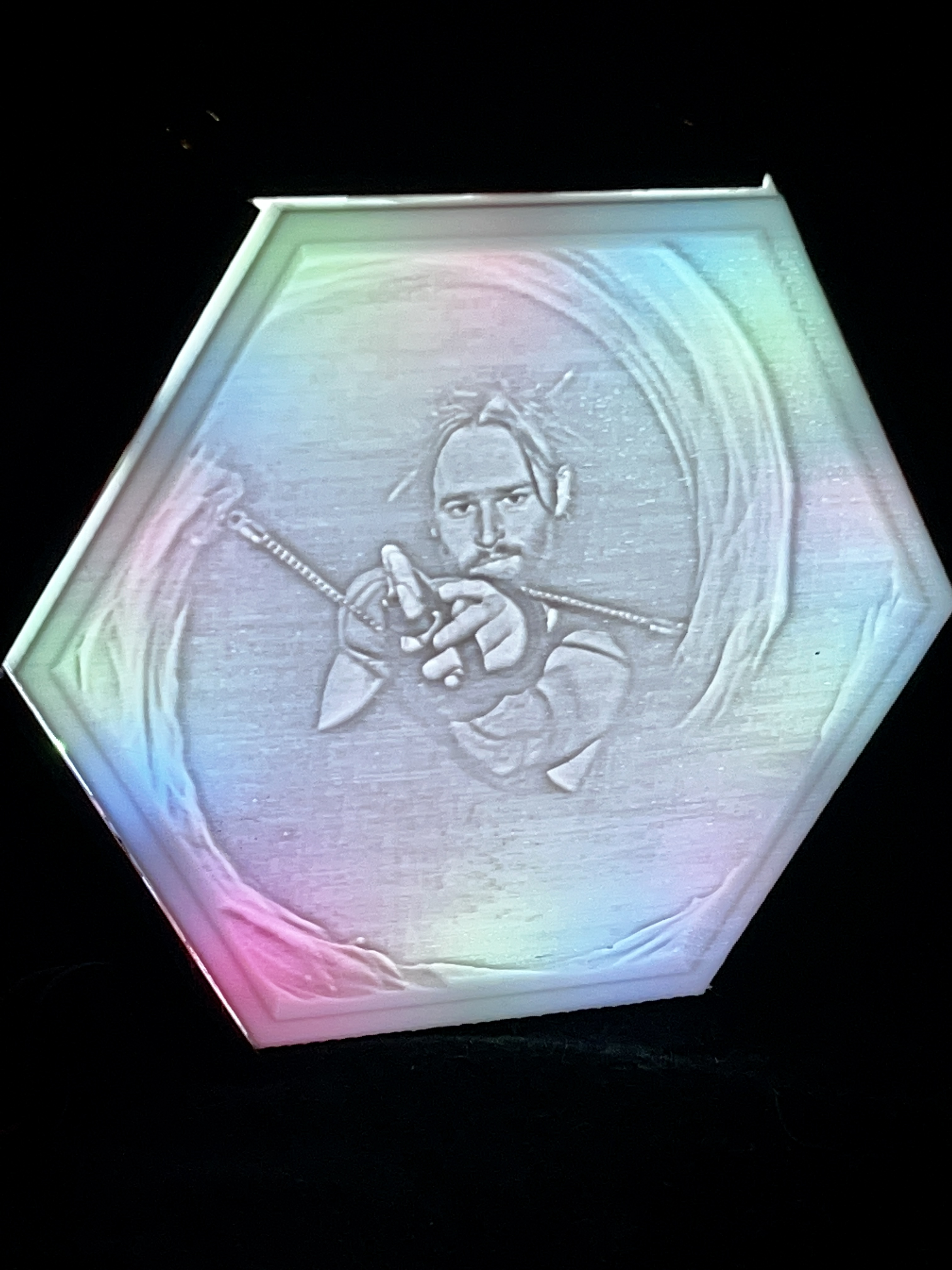 LED Box mit 3D Fotodruck Polygon 6E